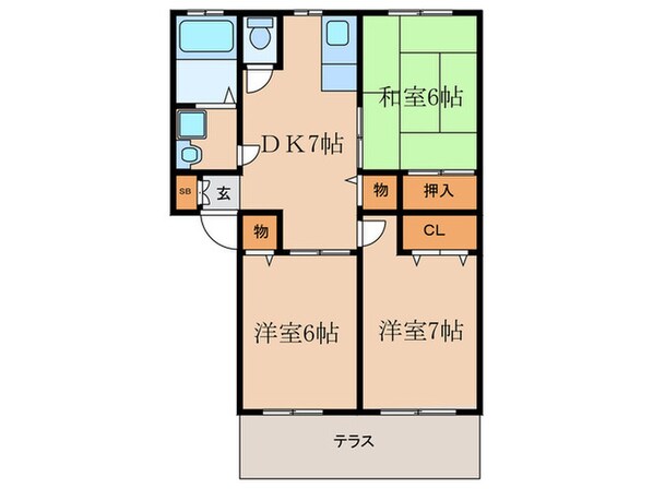 ファミーユ桃園の物件間取画像